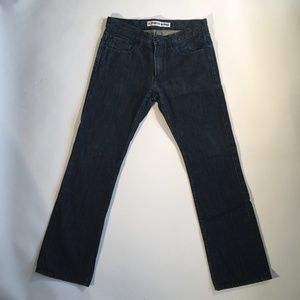 Express "Rocco" Slim Fit Boot Cut Jeans, Dark Blue